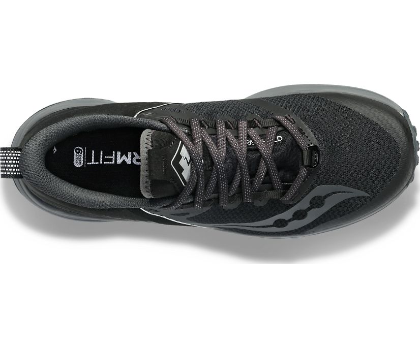 Men's Saucony Xodus Ultra Trail Running Shoes Black Grey | UK-84379