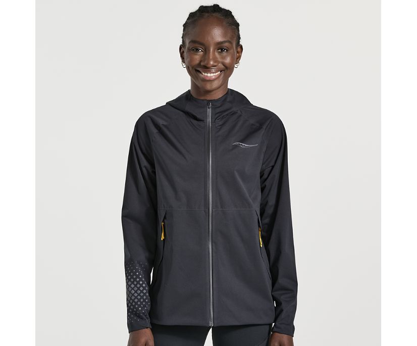 Women\'s Saucony Boulder Drizzle Jackets Black | UK-69732