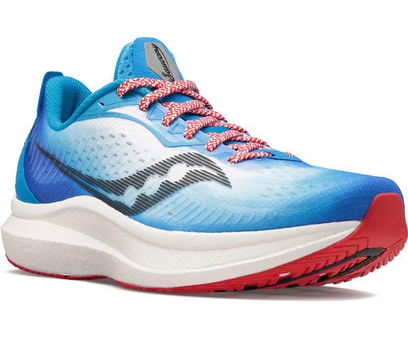 Women's Saucony Chicago Endorphin Speed 2 Running Shoes Blue | UK-98130
