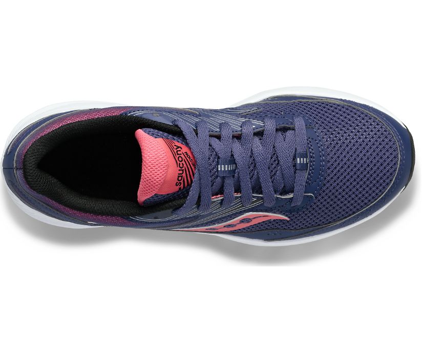 Women's Saucony Cohesion 15 Wide Running Shoes Purple | UK-65792