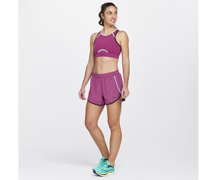Women's Saucony Dash Top Running Bras Purple | UK-56841
