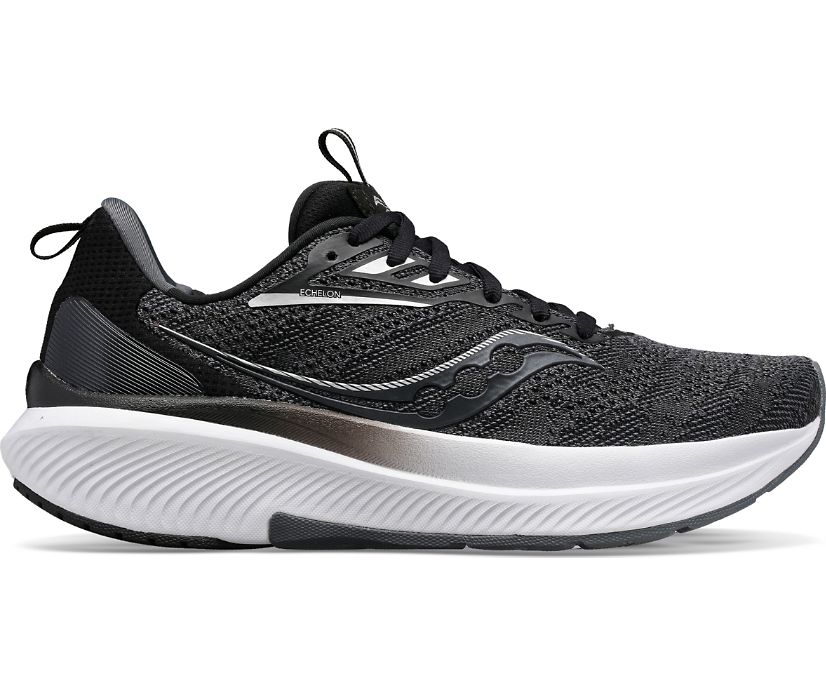 Women\'s Saucony Echelon 9 Running Shoes Black White | UK-38254