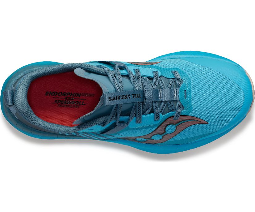 Women's Saucony Endorphin Edge Running Shoes Azure | UK-02648