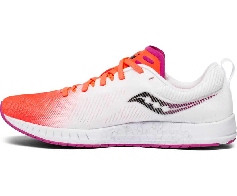 Women's Saucony Fastwitch 9 Running Shoes Red White | UK-42650
