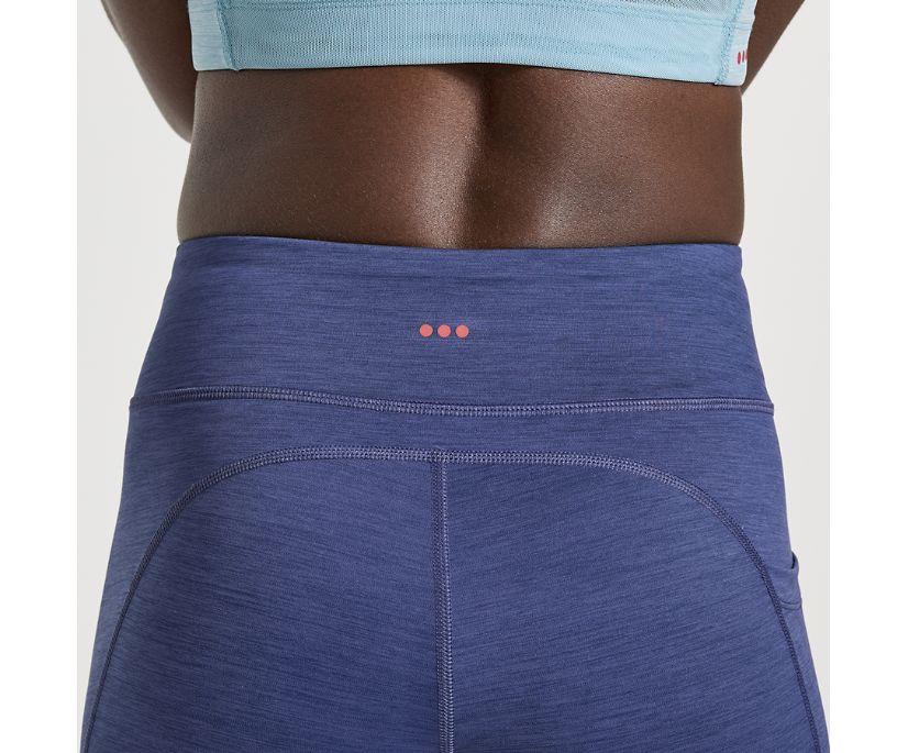 Women's Saucony Fortify Crop Tight Blue | UK-23467
