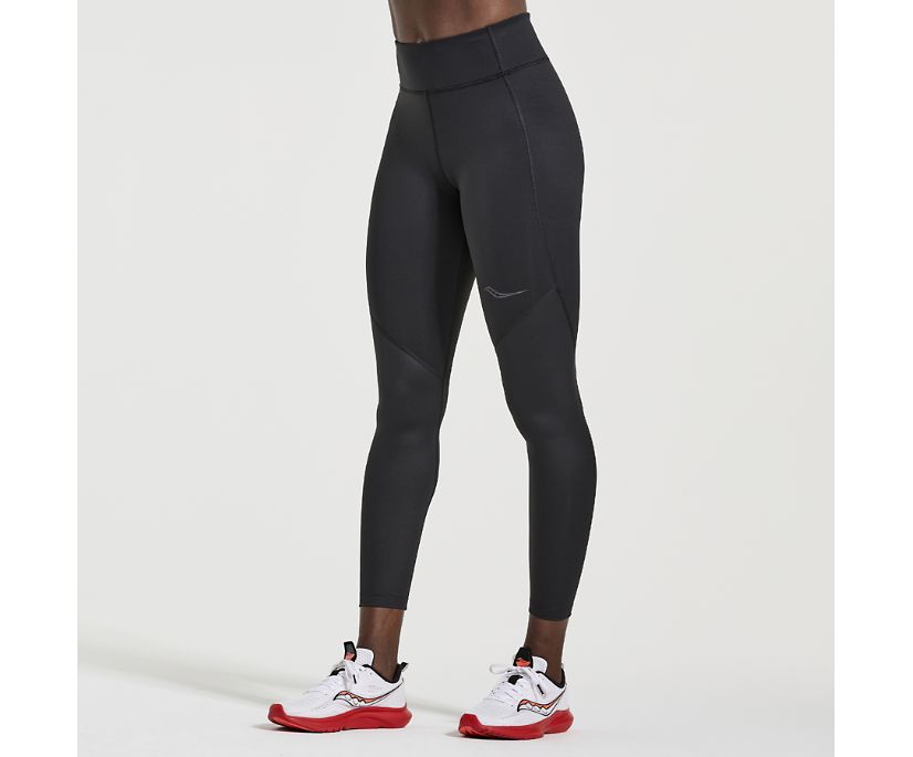Women\'s Saucony Fortify Lx Tight Black | UK-36805