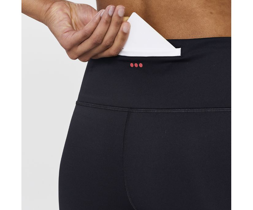 Women's Saucony Fortify Tight Black | UK-04712