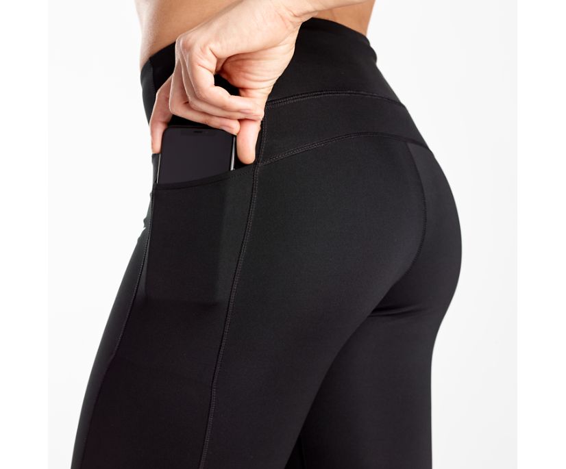 Women's Saucony Fortify Tight Black | UK-74623