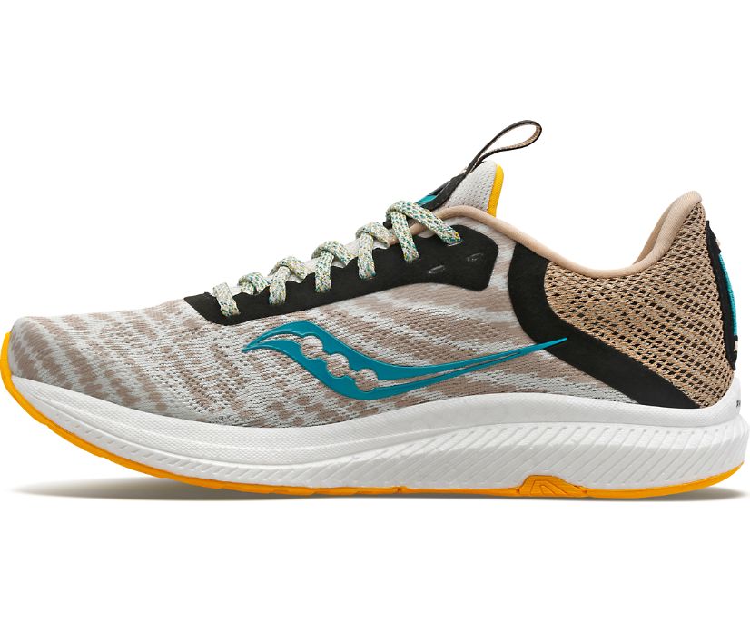 Women's Saucony Freedom 5 Running Shoes Grey Beige | UK-39240