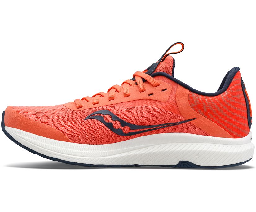 Women's Saucony Freedom 5 Running Shoes Grey Orange | UK-78016