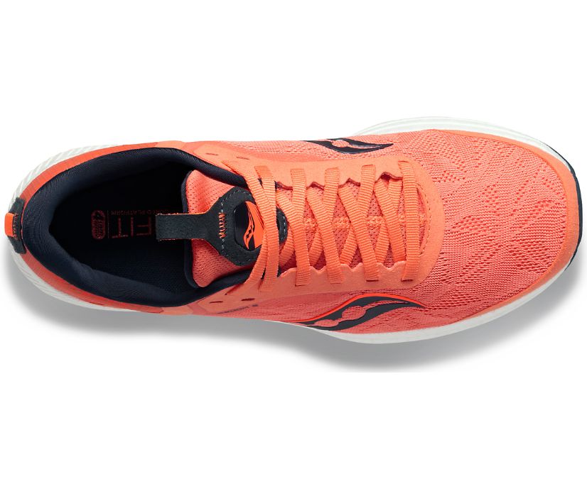 Women's Saucony Freedom 5 Running Shoes Grey Orange | UK-78016