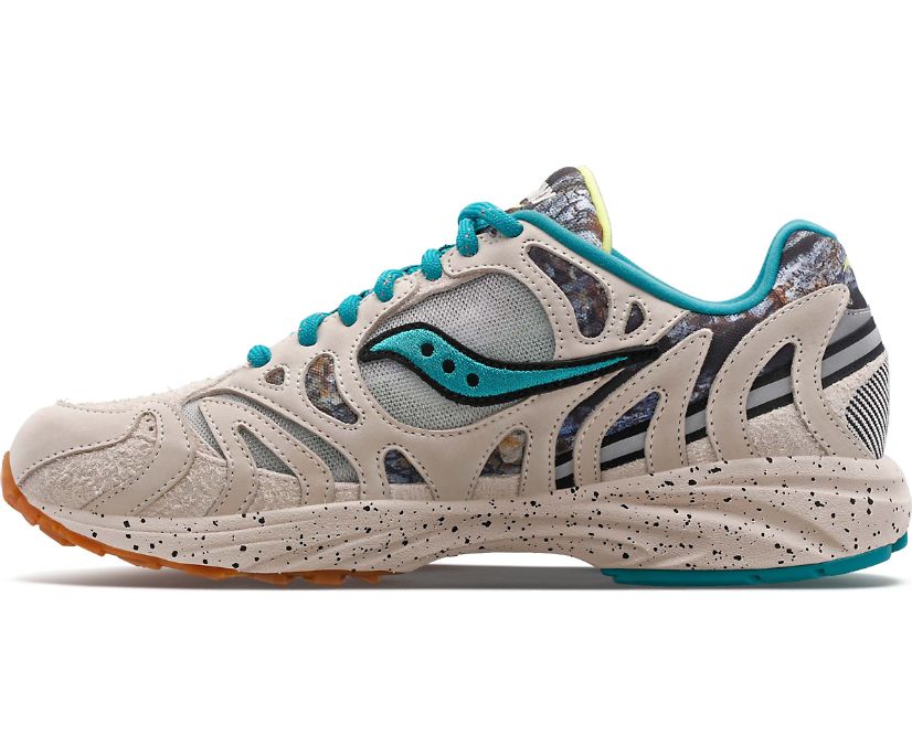 Women's Saucony Grid Azura 2000 Camo Reflective Sneakers Blue Black | UK-87601
