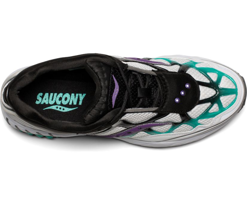 Women's Saucony Grid Web Into The Void Sneakers White Turquoise Purple | UK-27463