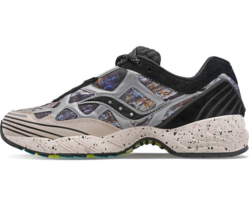 Women's Saucony Grid Web Reflect Camo Sneakers Grey Black | UK-14290
