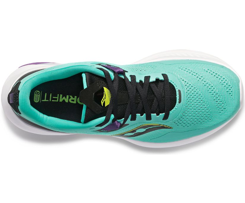 Women's Saucony Guide 15 Wide Running Shoes Mint | UK-26738