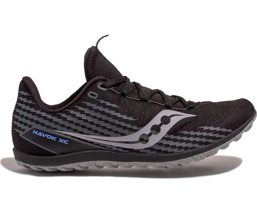 Women\'s Saucony Havok Xc 3 Flat Running Shoes Black | UK-39541