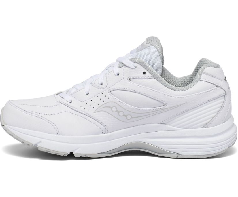 Women's Saucony Integrity Walker 3 Wide Walking Shoes White | UK-63105