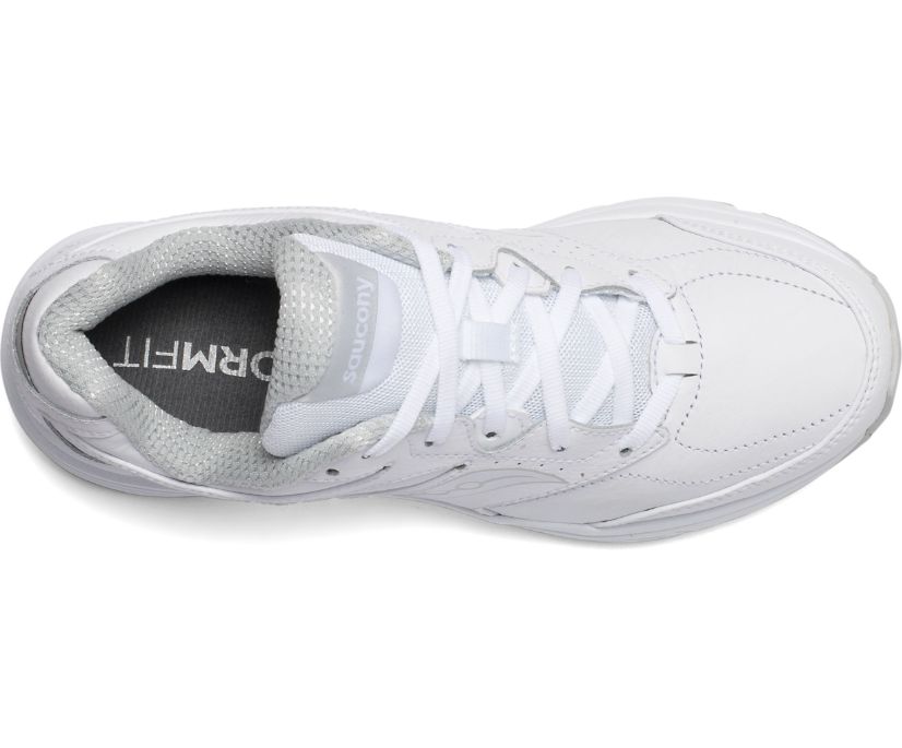 Women's Saucony Integrity Walker 3 Wide Walking Shoes White | UK-63105
