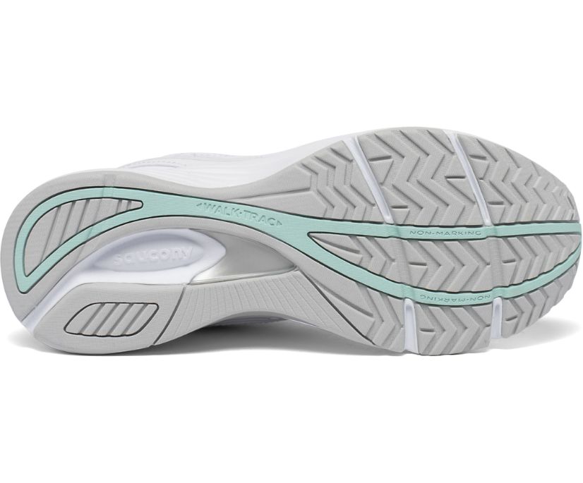 Women's Saucony Integrity Walker 3 Wide Walking Shoes White | UK-63105