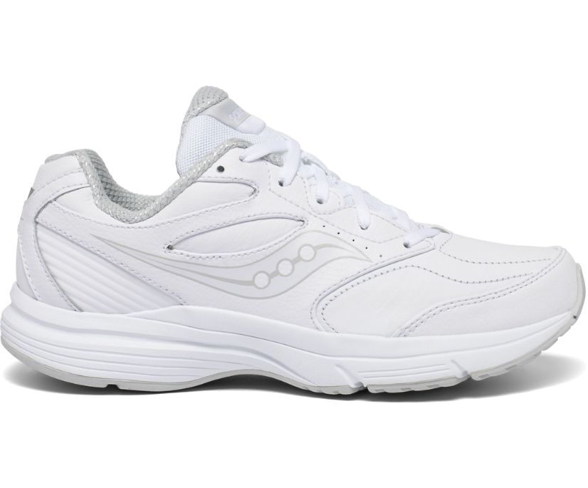 Women\'s Saucony Integrity Walker 3 Wide Walking Shoes White | UK-63105