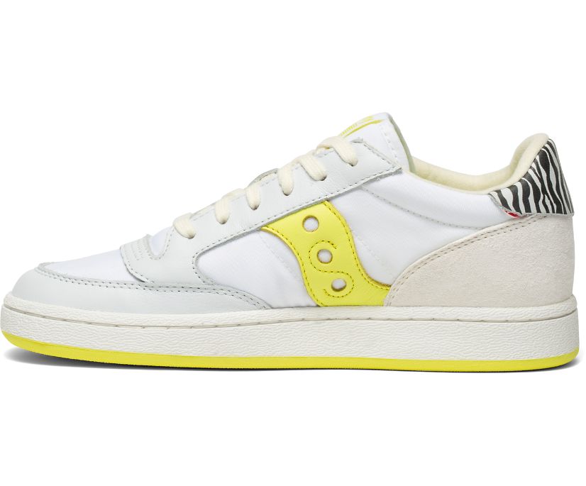 Women's Saucony Jazz Court Glam Safari Sneakers White Yellow | UK-37241