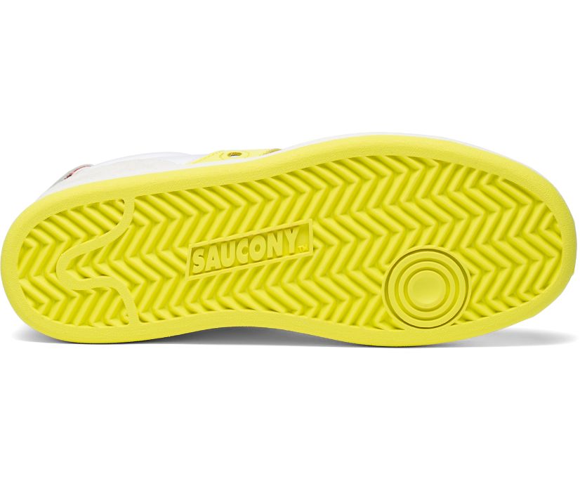 Women's Saucony Jazz Court Glam Safari Sneakers White Yellow | UK-37241