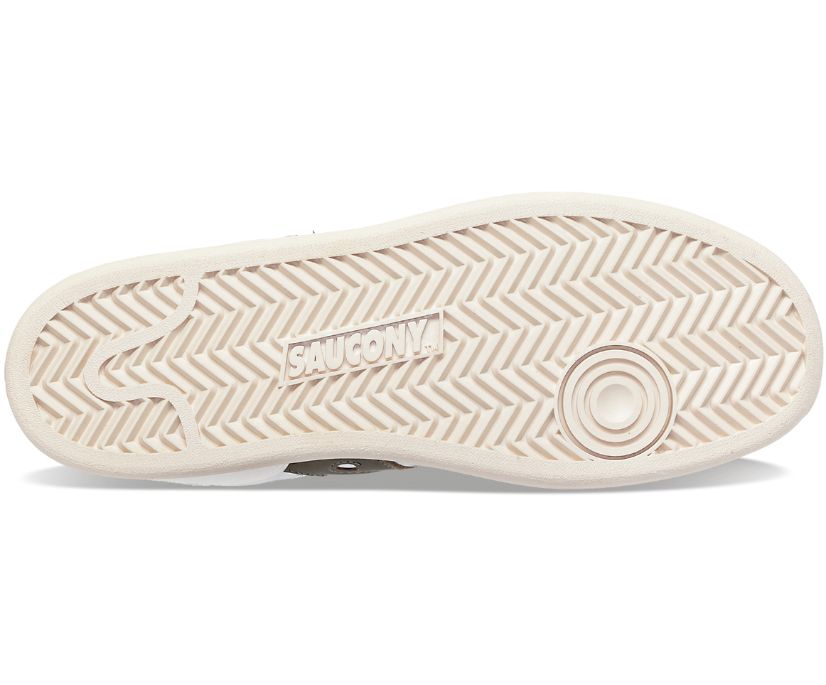 Women's Saucony Jazz Court Premium Walking Shoes White White Green | UK-35910