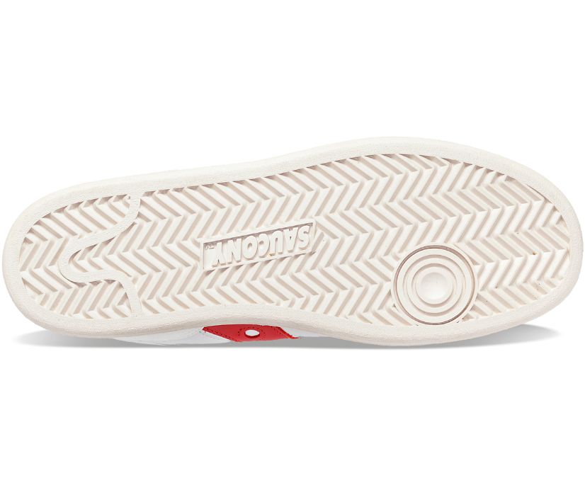 Women's Saucony Jazz Court Premium Walking Shoes White Red | UK-36184