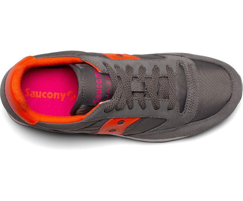Women's Saucony Jazz Original Sneakers Grey Orange | UK-29340