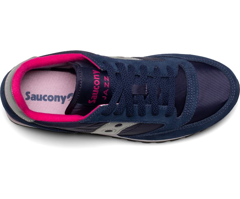 Women's Saucony Jazz Original Sneakers Navy Pink | UK-08139