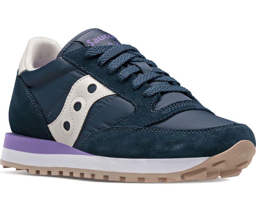 Women's Saucony Jazz Original Sneakers Navy Purple | UK-16703