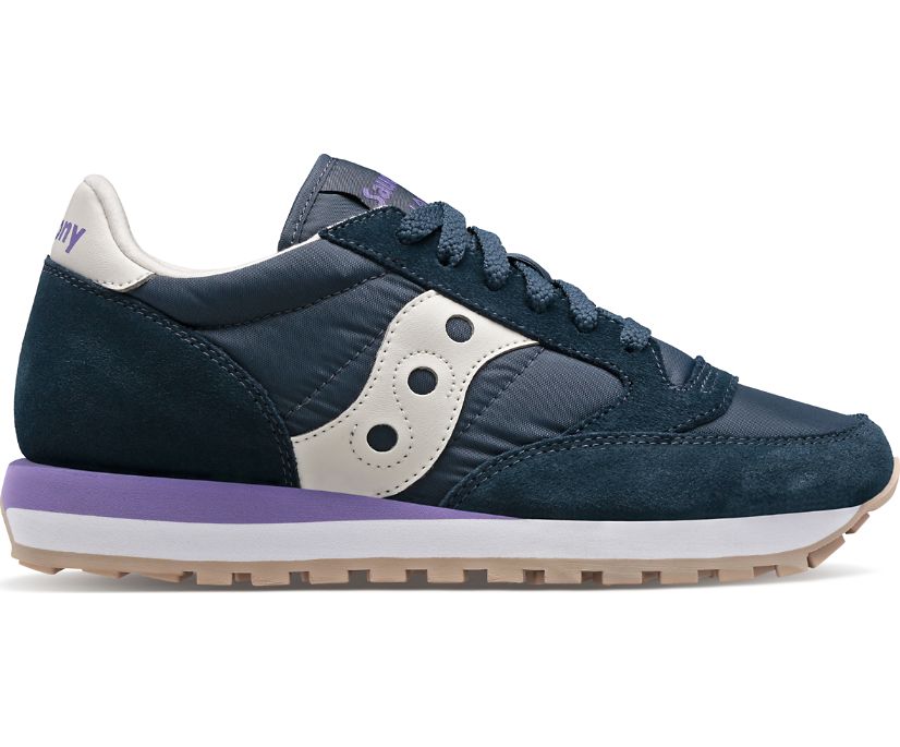 Women\'s Saucony Jazz Original Sneakers Navy Purple | UK-16703
