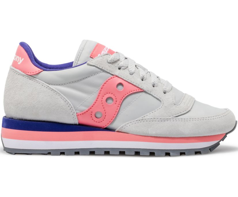 Women\'s Saucony Jazz Triple Sneakers Grey Coral | UK-72605