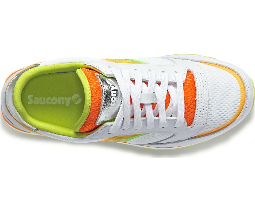 Women's Saucony Jazz Triple Walking Shoes White Orange | UK-10258