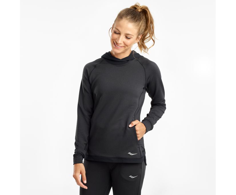 Women\'s Saucony Kickback Hoodie Black | UK-43691