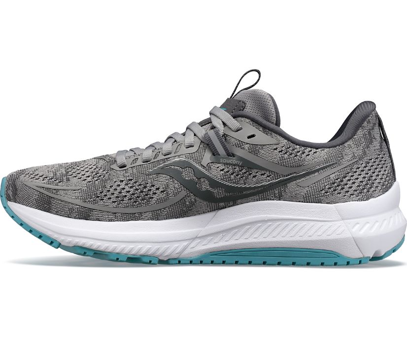 Women's Saucony Omni 21 Wide Running Shoes Grey | UK-83926