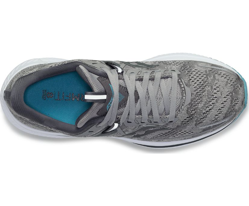 Women's Saucony Omni 21 Wide Running Shoes Grey | UK-83926