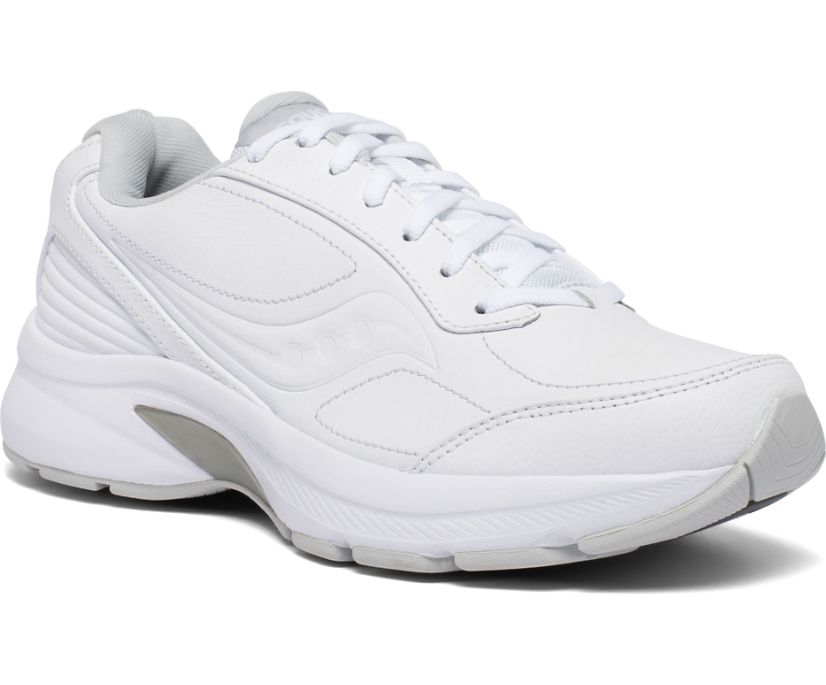Women's Saucony Omni Walker 3 Wide Walking Shoes White | UK-64053