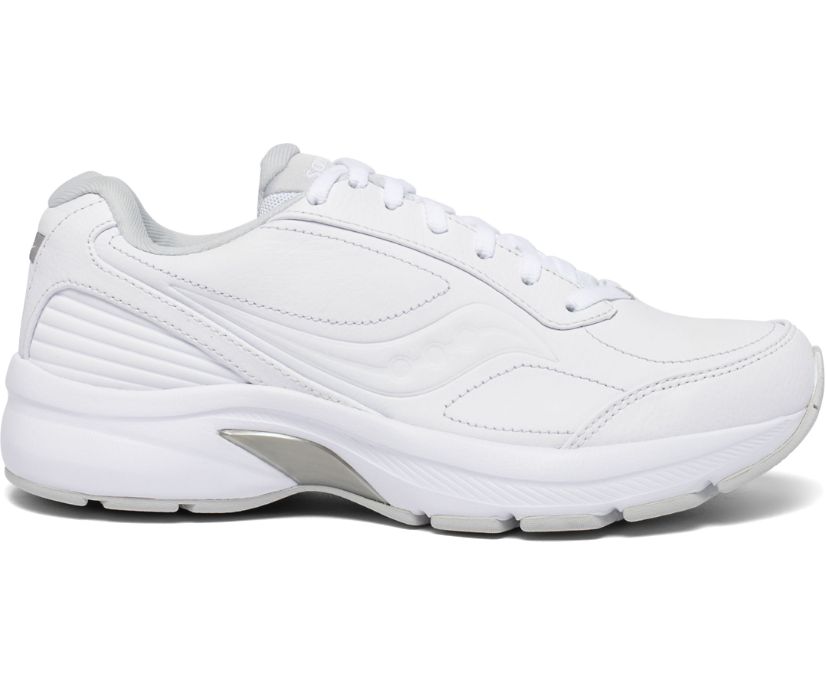Women\'s Saucony Omni Walker 3 Wide Walking Shoes White | UK-64053