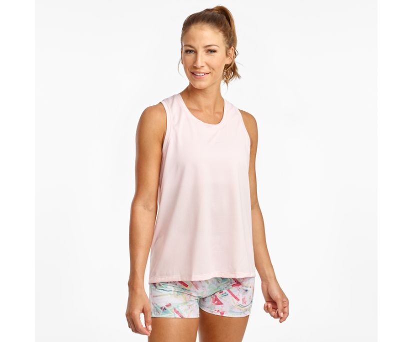 Women\'s Saucony Rerun Tank Tank Pink | UK-19048