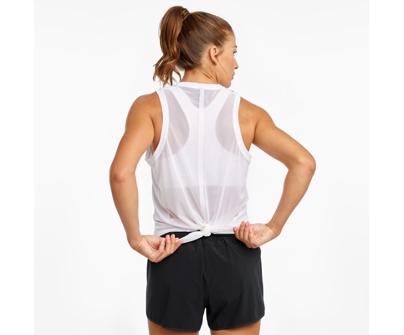 Women's Saucony Rerun Tank Tank White | UK-69753