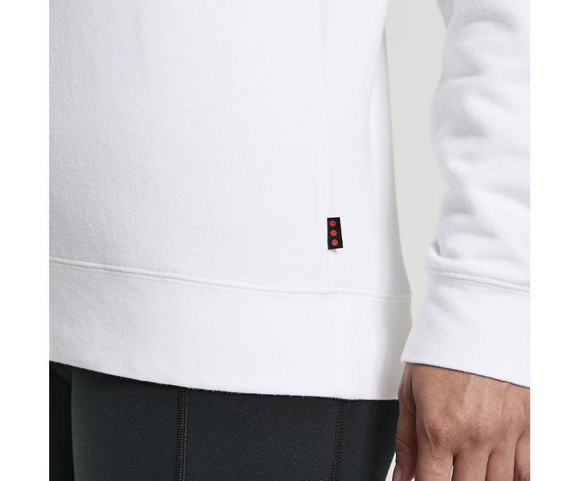 Women's Saucony Rested Crewneck White | UK-24703