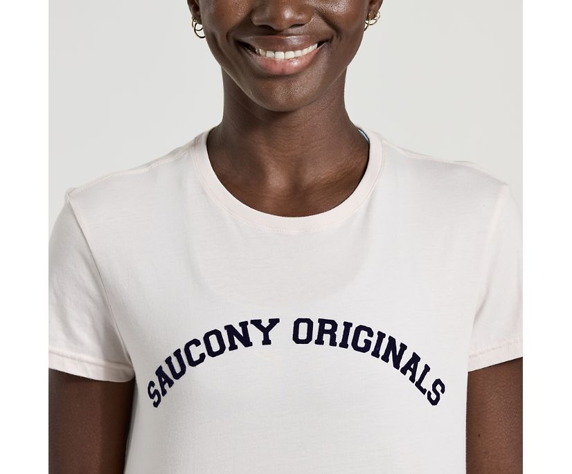 Women's Saucony Rested T-shirt Brown | UK-04713