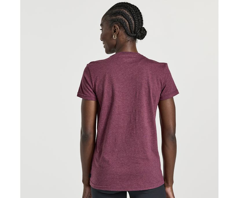 Women's Saucony Rested T-shirt Grey | UK-04217
