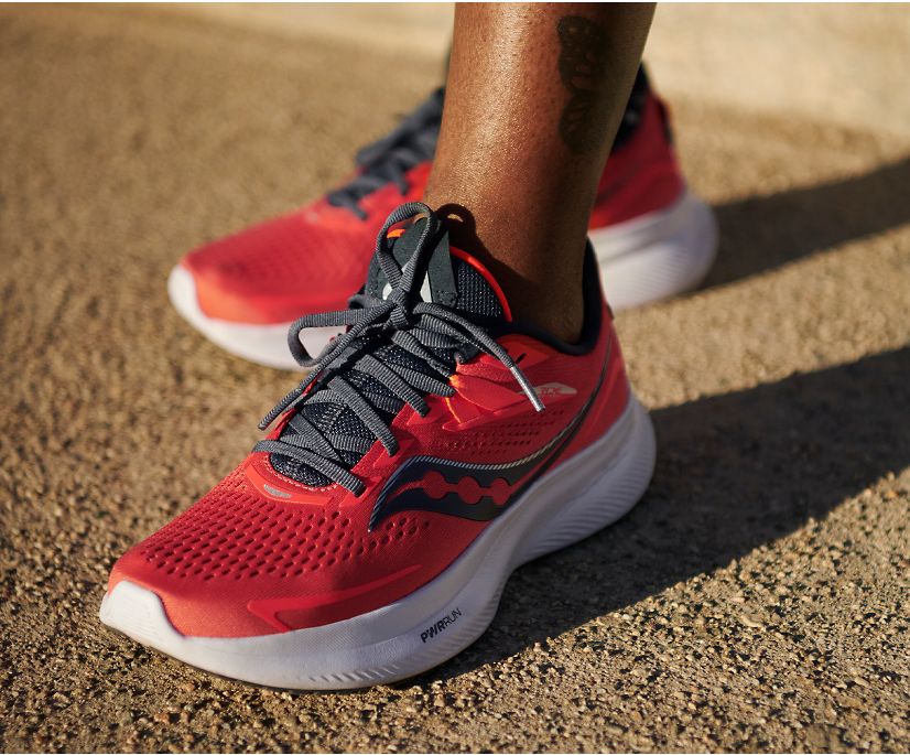 Women's Saucony Ride 15 Running Shoes Red | UK-92348