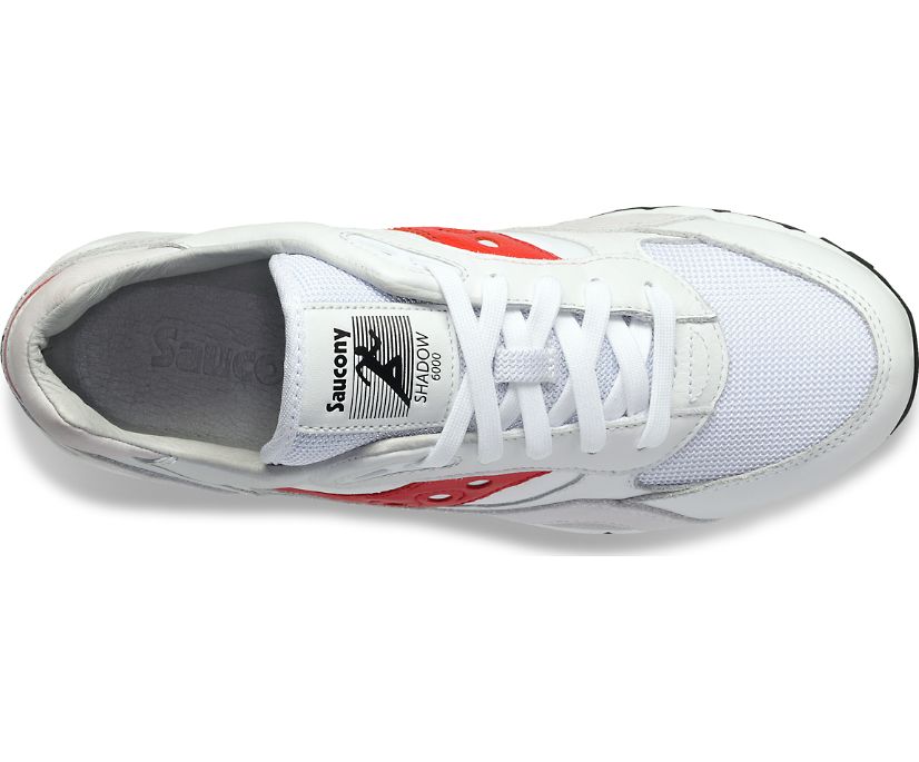 Women's Saucony Shadow 6000 Premium Sneakers White Red | UK-72435