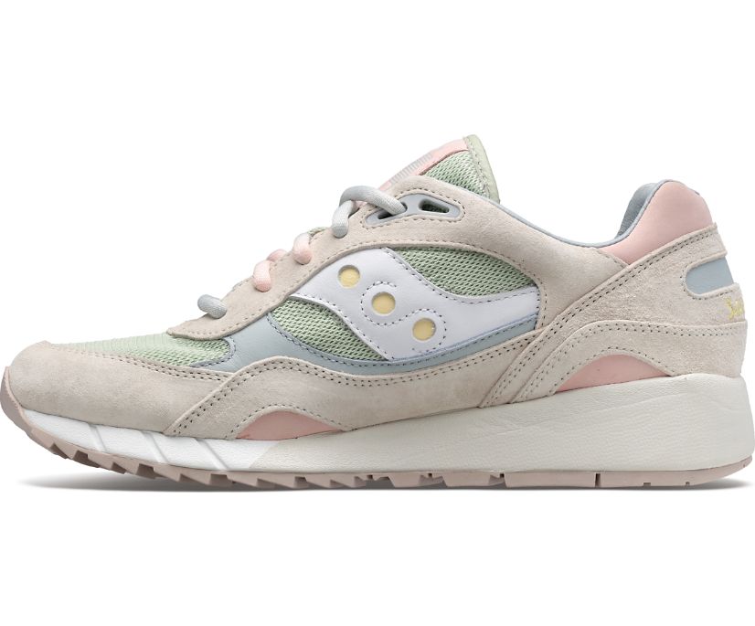 Women's Saucony Shadow 6000 Saucony Creek Sneakers White Light Green | UK-91807