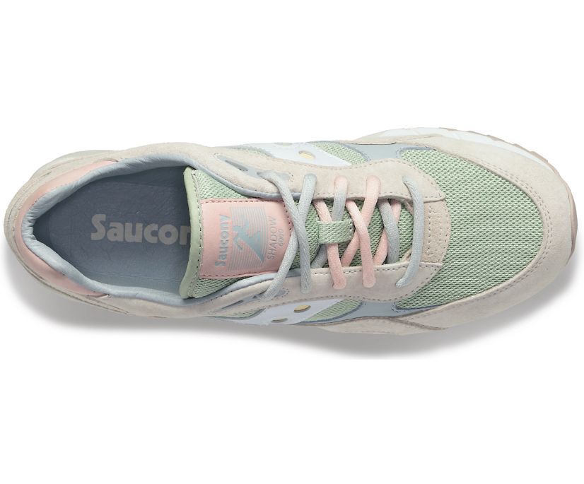 Women's Saucony Shadow 6000 Saucony Creek Sneakers White Light Green | UK-91807