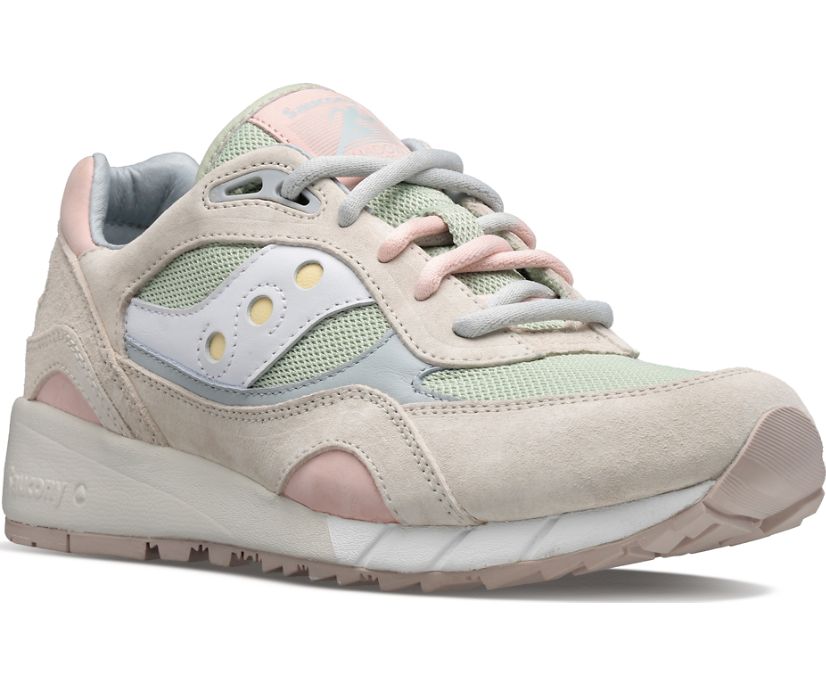 Women's Saucony Shadow 6000 Saucony Creek Sneakers White Light Green | UK-91807
