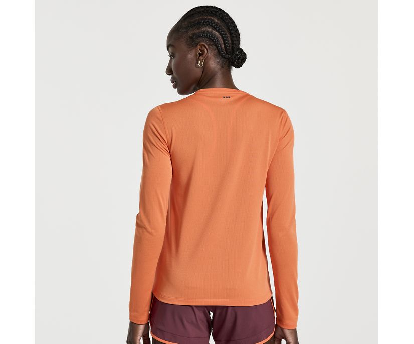 Women's Saucony Stopwatch Long Sleeve Orange | UK-87061